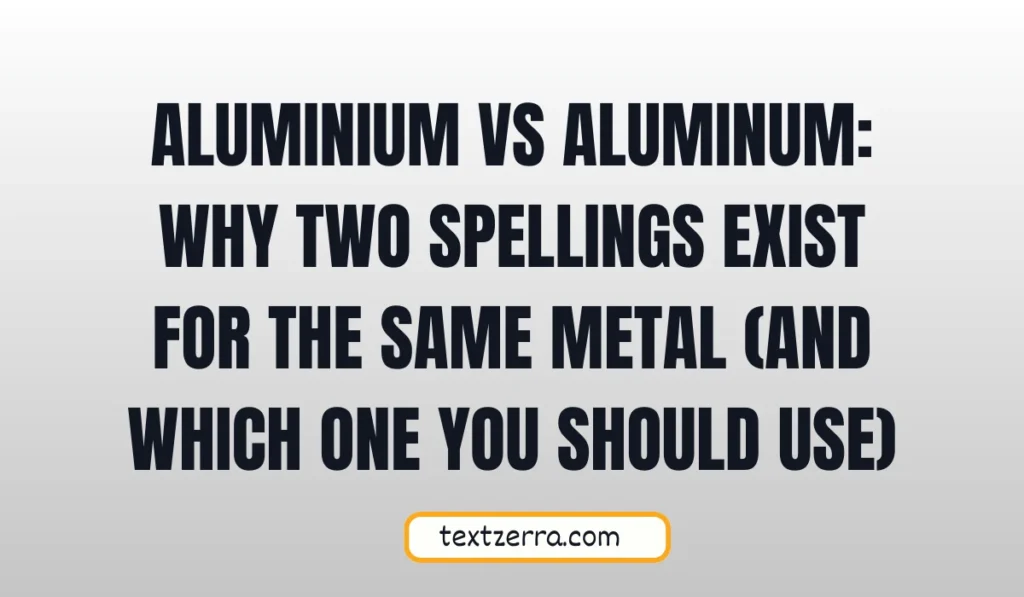 aluminium vs aluminum