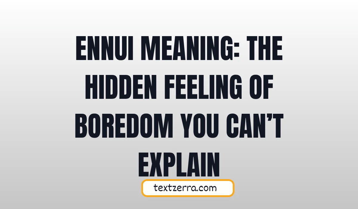 ennui meaning
