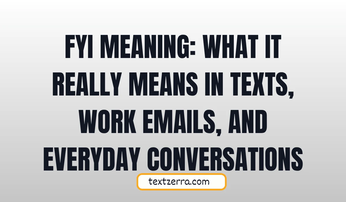 fyi meaning