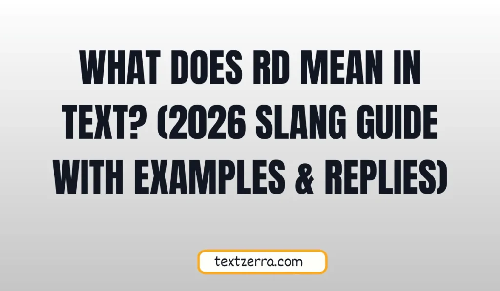 what does rd mean in text