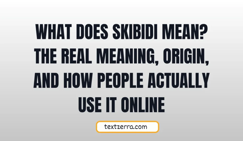 what does skibidi mean