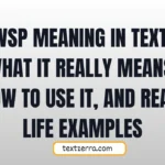 wsp meaning in text