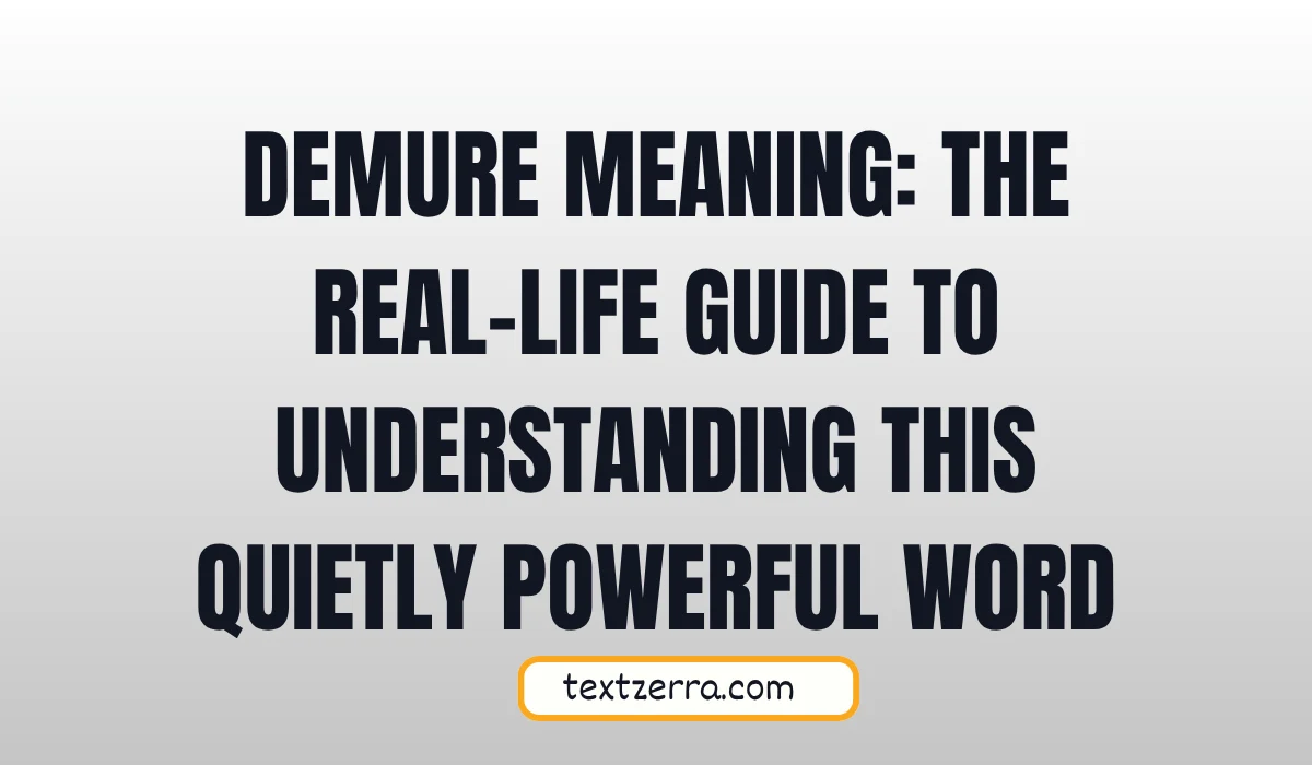 demure meaning