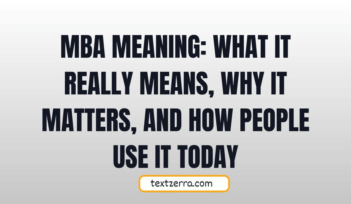 mba meaning