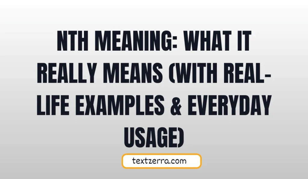 nth meaning