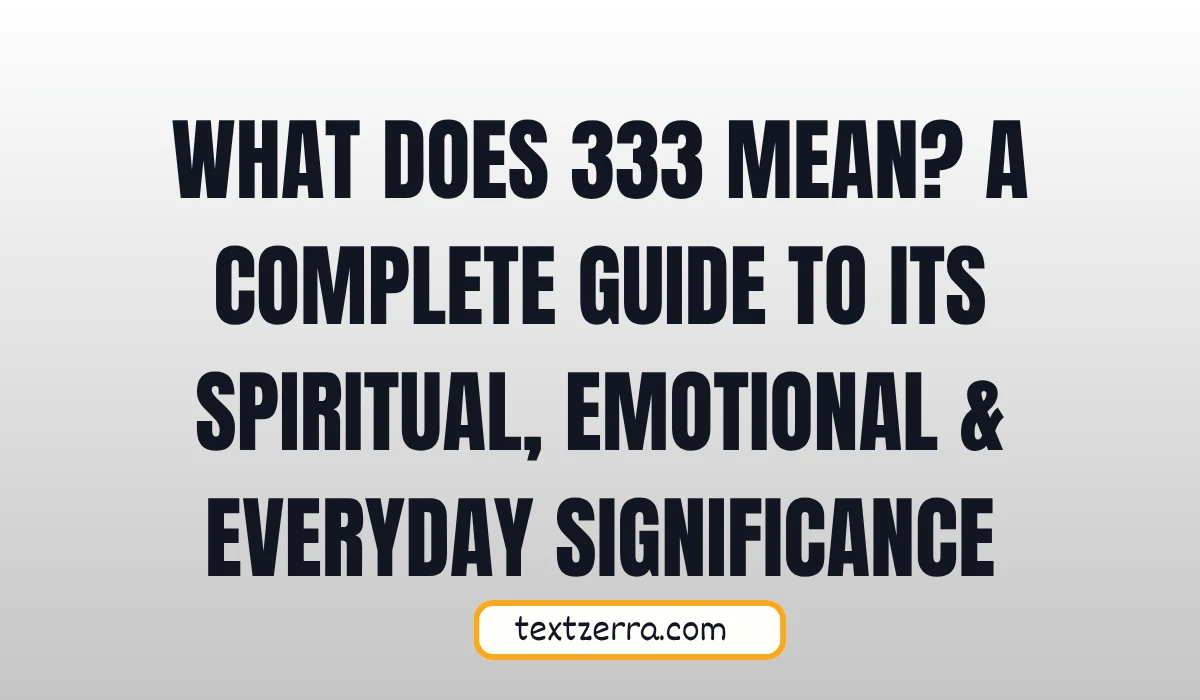 what does 333 mean