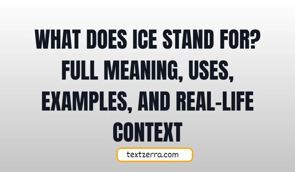 what does ice stand for