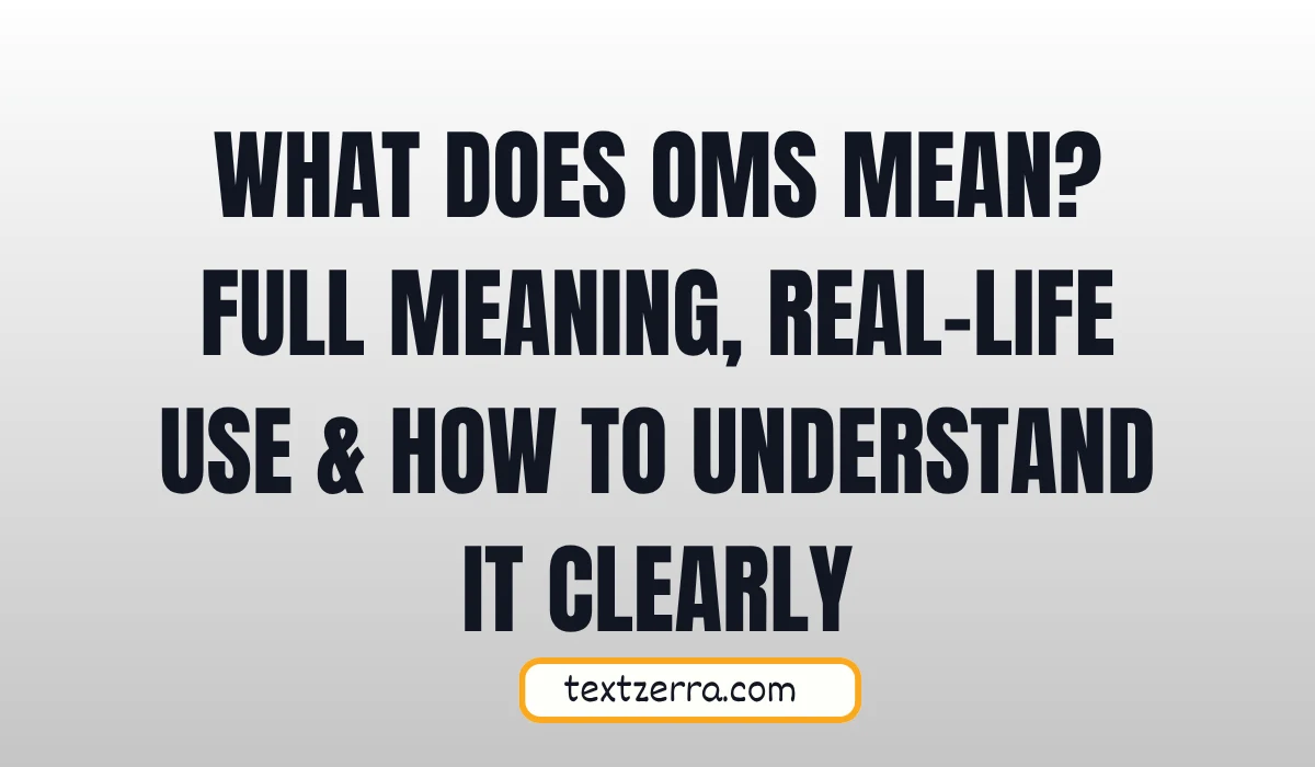 what does oms mean