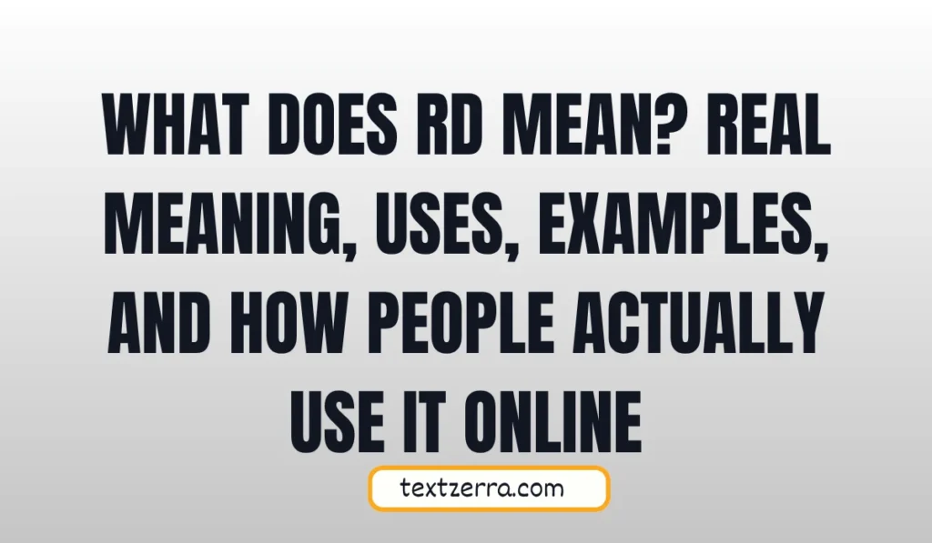 what does rd mean