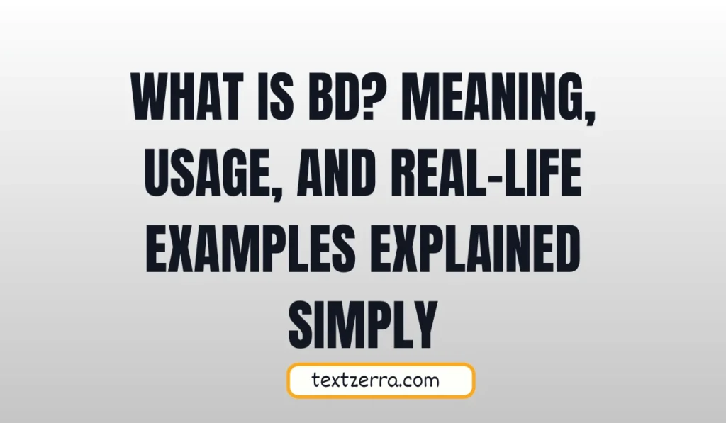 what is bd