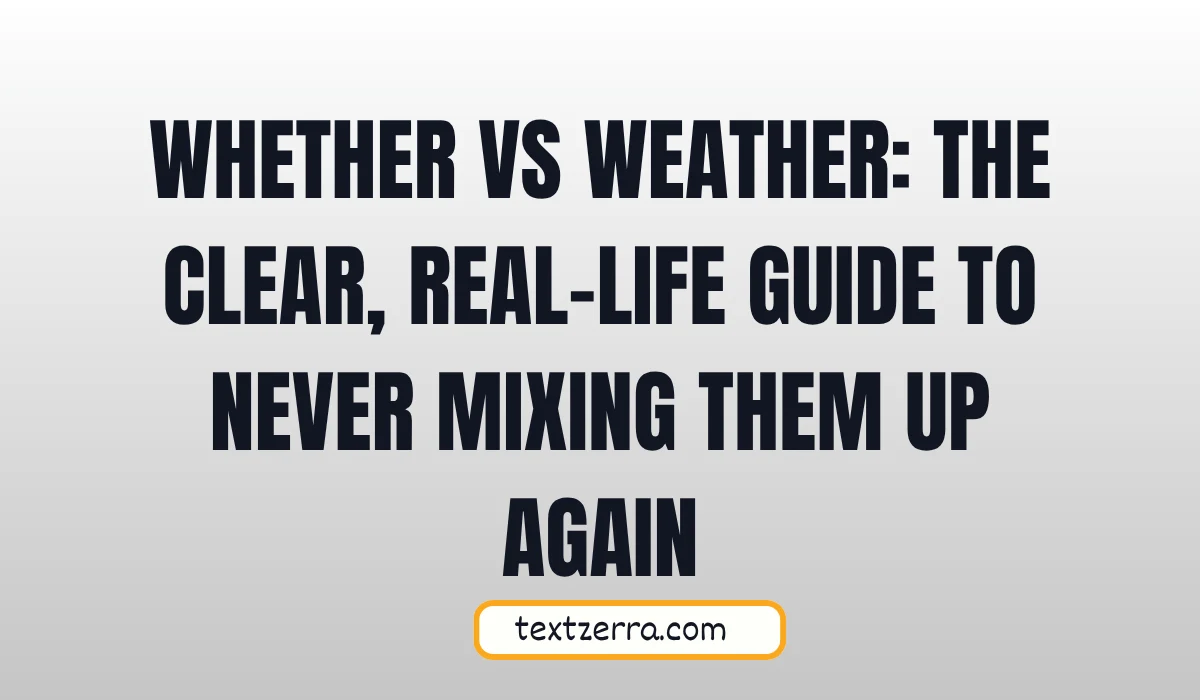 whether vs weather