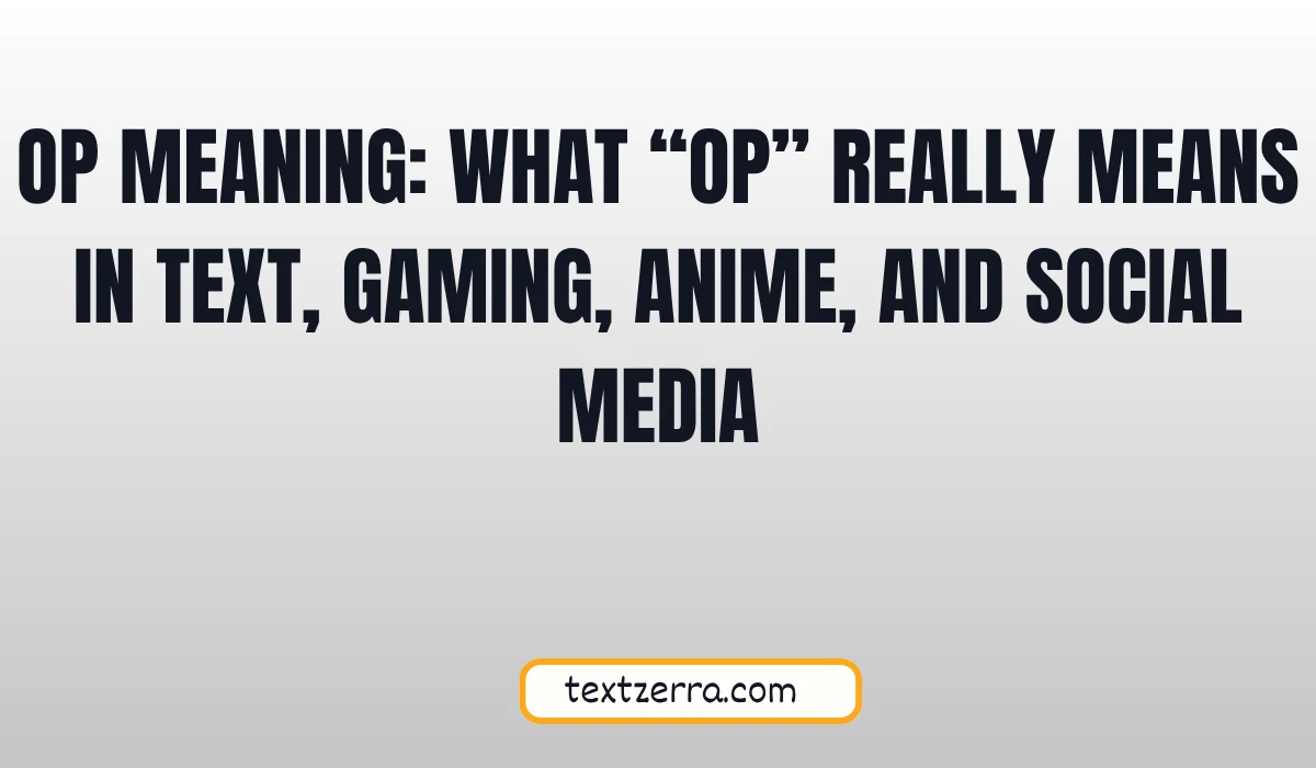 op meaning