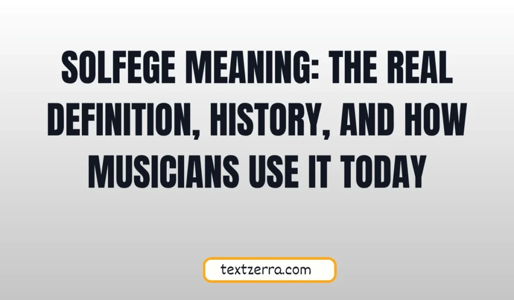 solfege meaning