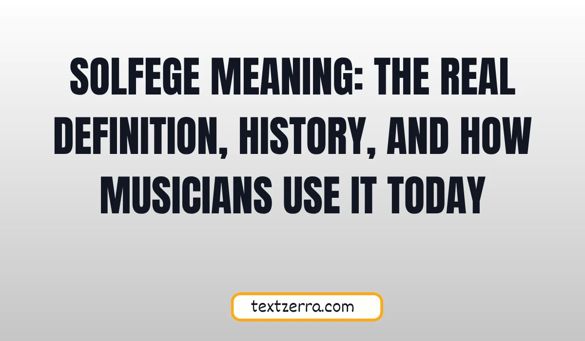 solfege meaning