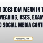 what does idm mean in text