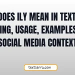 what does ily mean in text