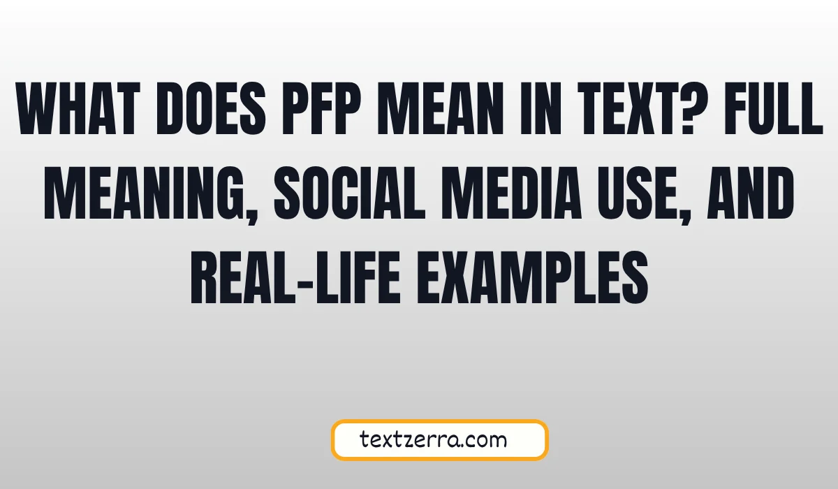 what does pfp mean in text