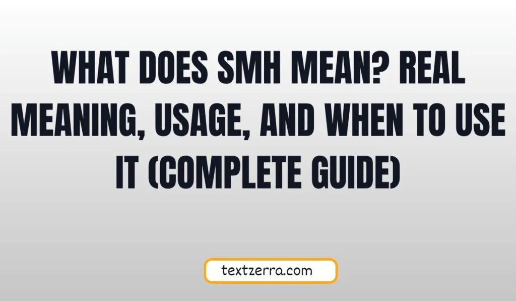 what does smh mean