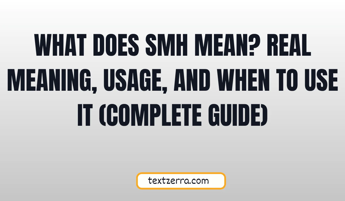 what does smh mean