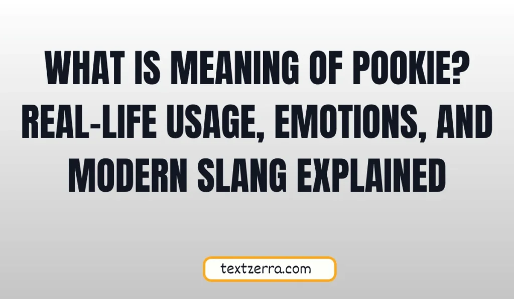 what is meaning of pookie