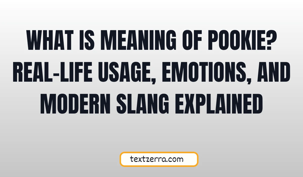 what is meaning of pookie