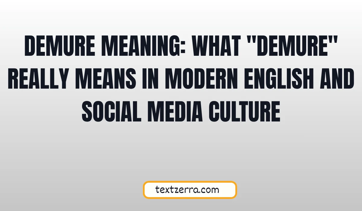 demure meaning