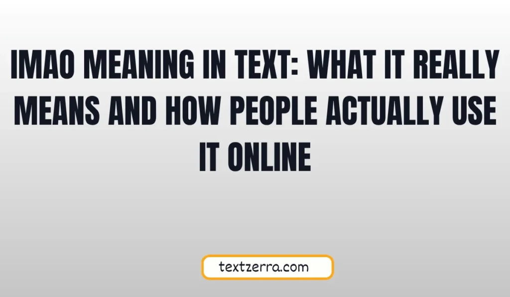 imao meaning in text