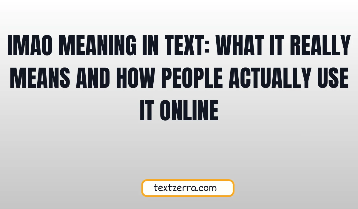 imao meaning in text