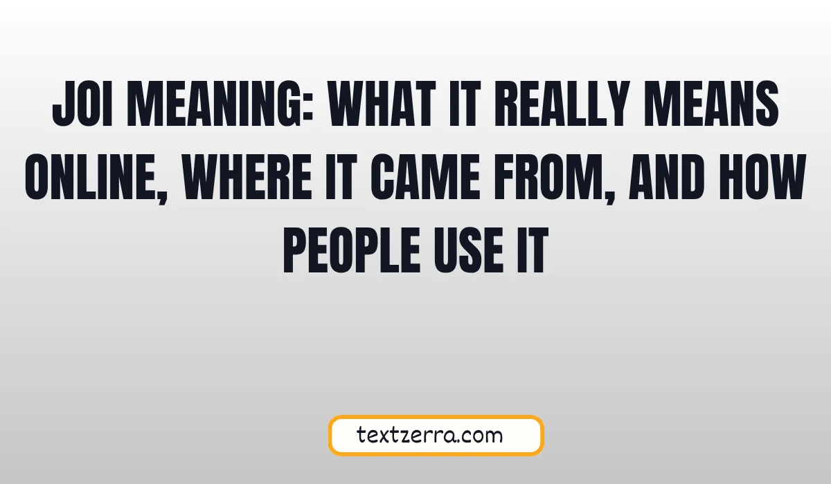 joi meaning