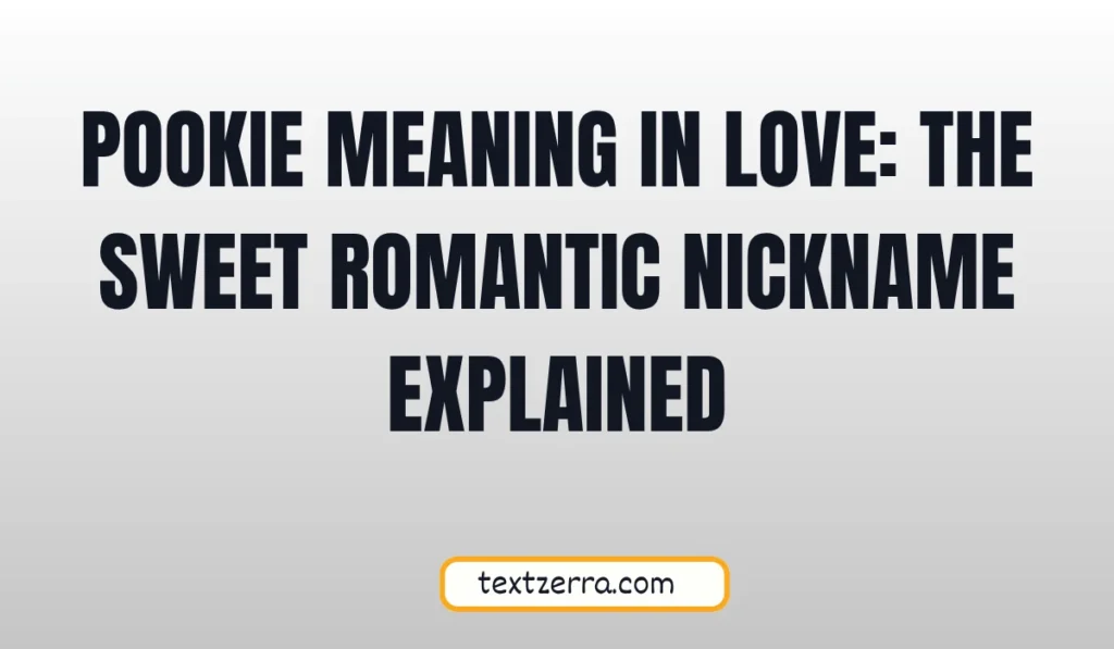 pookie meaning in love
