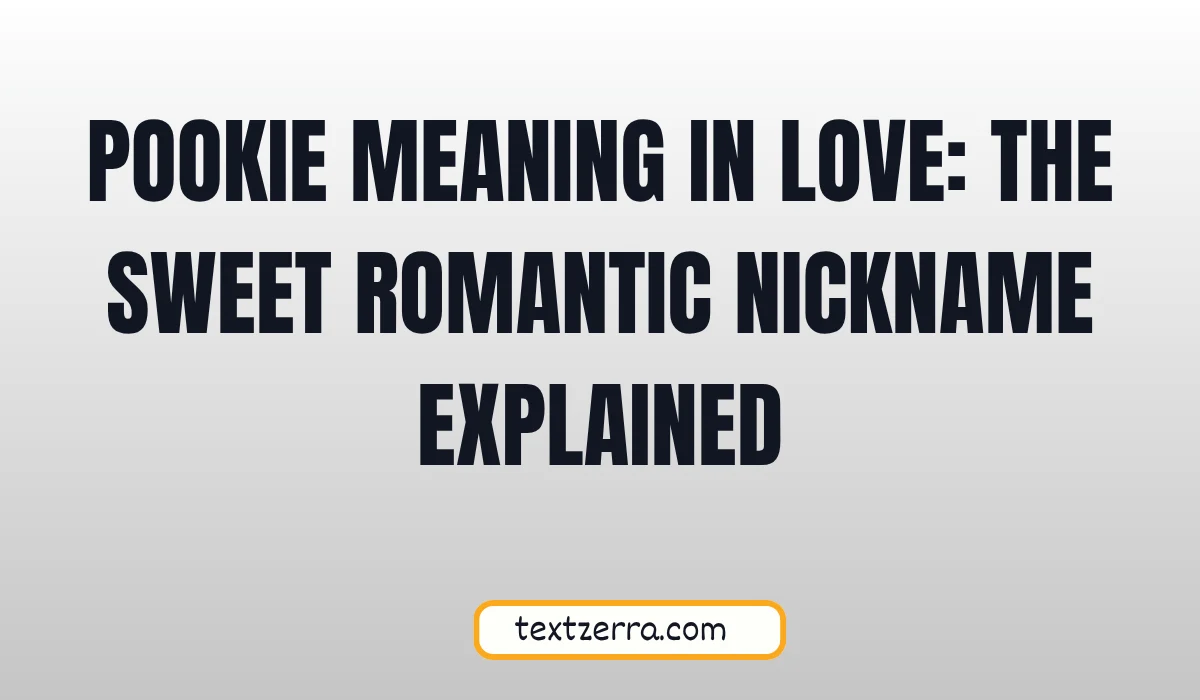 pookie meaning in love