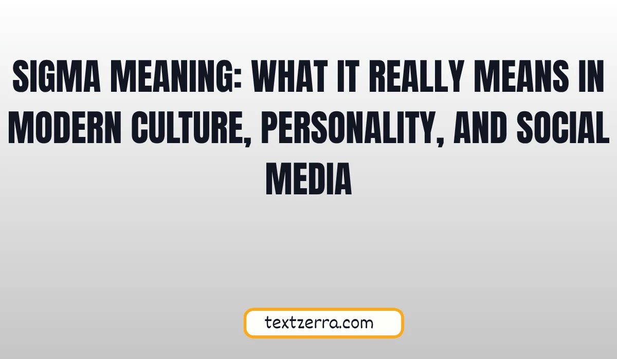 sigma meaning