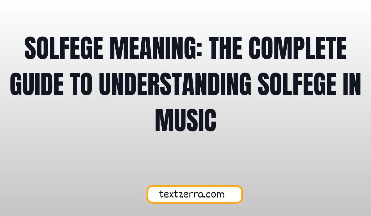 solfege meaning
