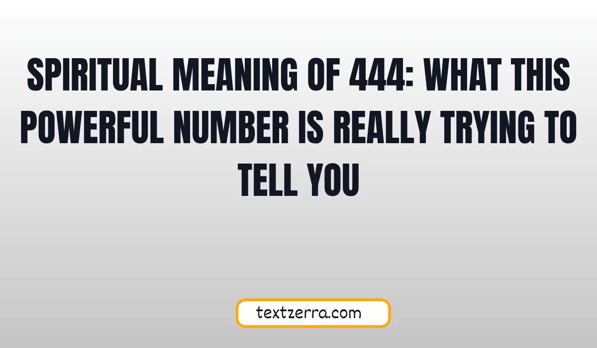 spiritual meaning of 444