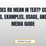 what does rd mean in text
