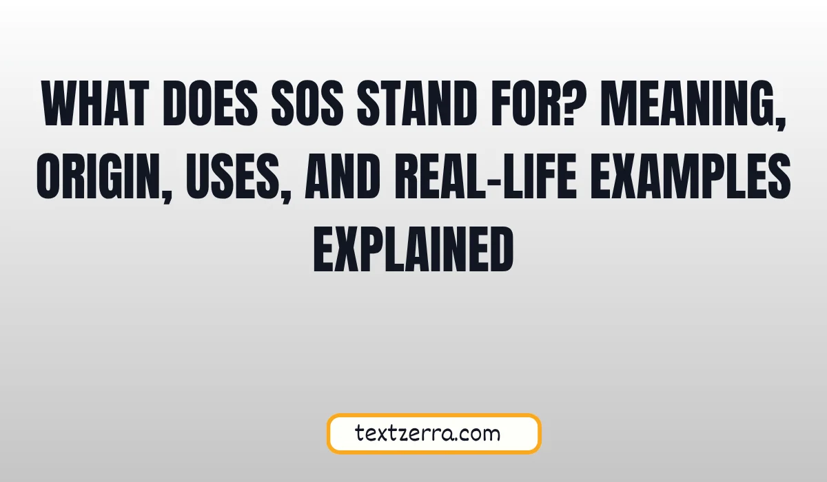 what does sos stand for