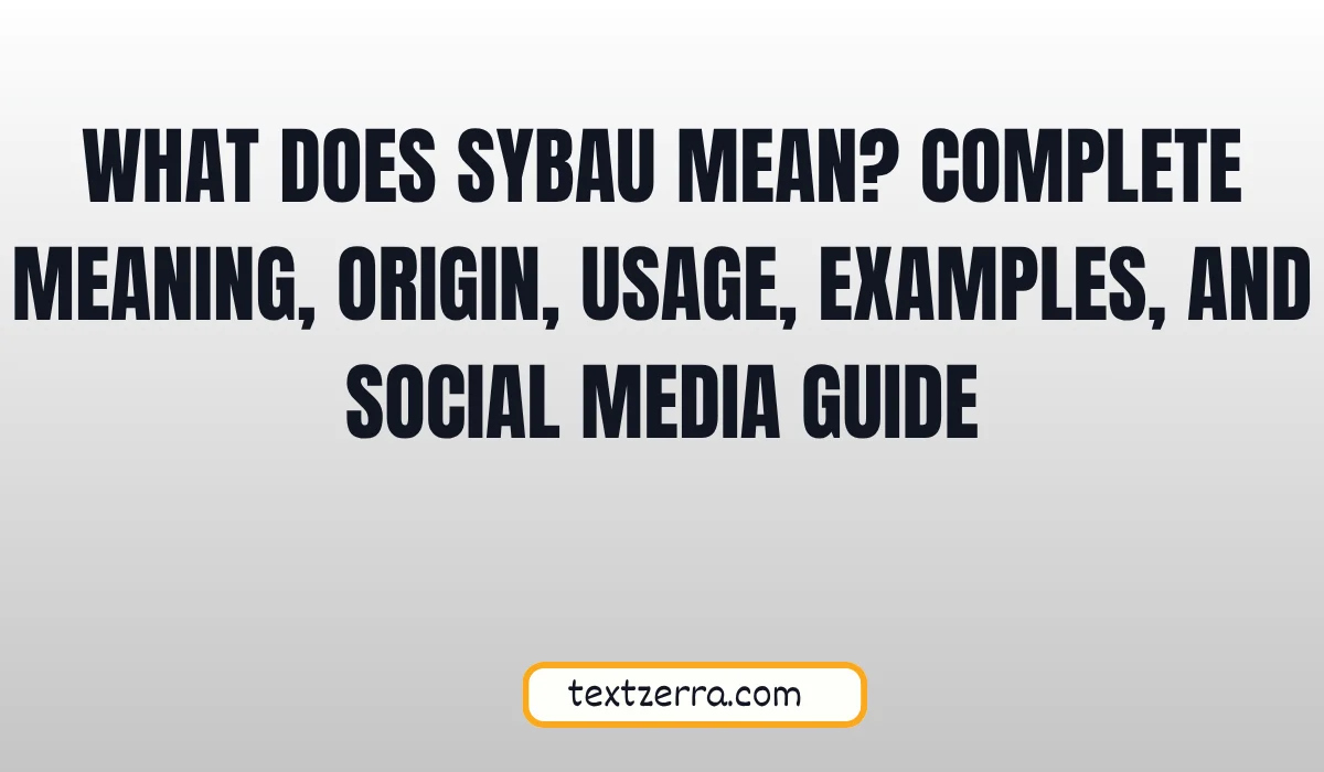 what does sybau