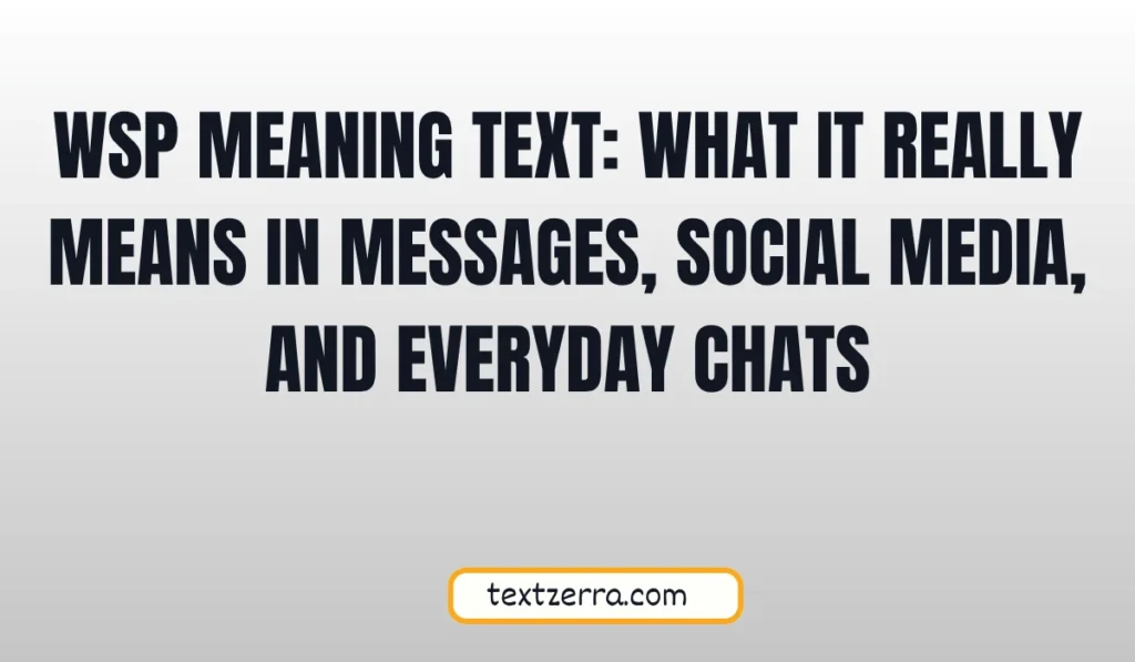 wsp meaning text