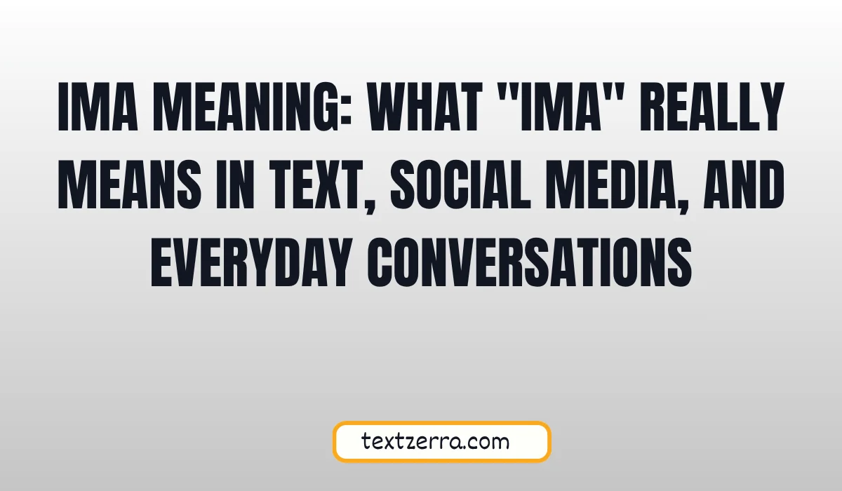 ima meaning