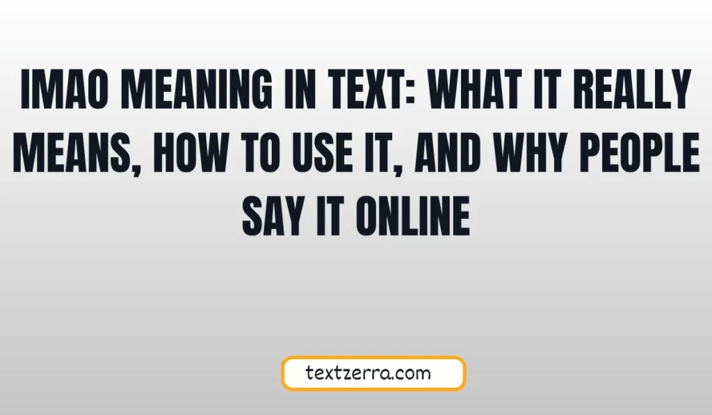 imao meaning in text