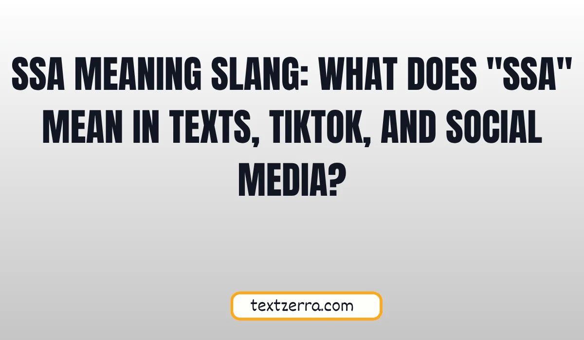 ssa meaning slang