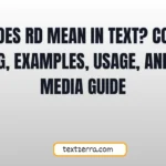 what does rd mean in text